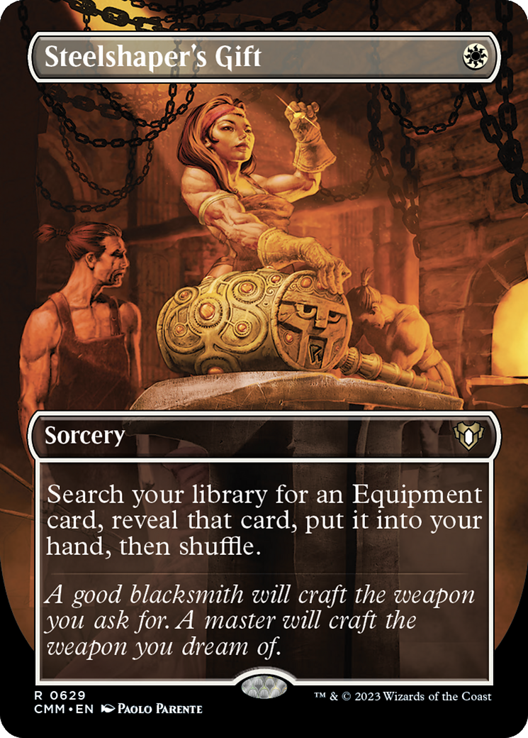 Steelshaper's Gift (Borderless) (CMM-629)  Foil - Commander Masters