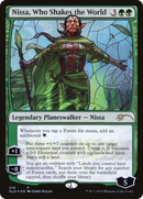 Nissa, Who Shakes the World (Stained Glass) (SLD-518)  Foil - Secret Lair Drop