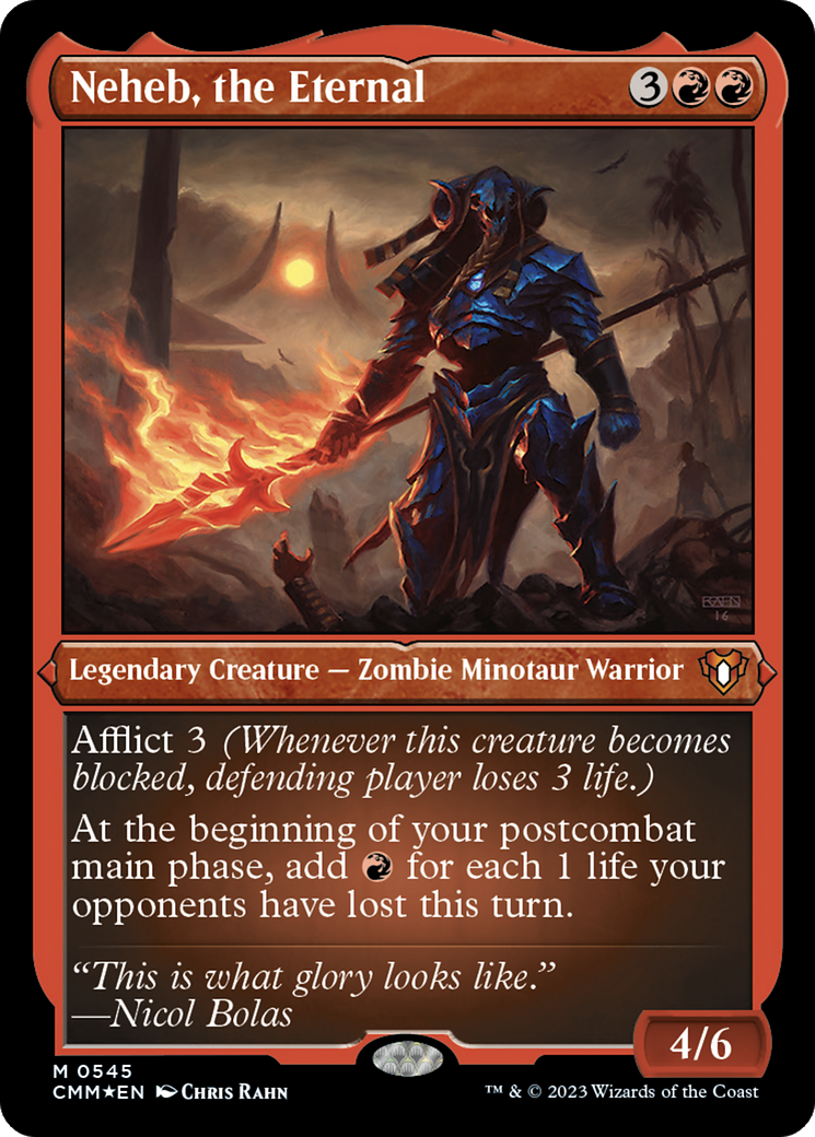 Neheb, the Eternal (CMM-545)  Etched Foil - Commander Masters