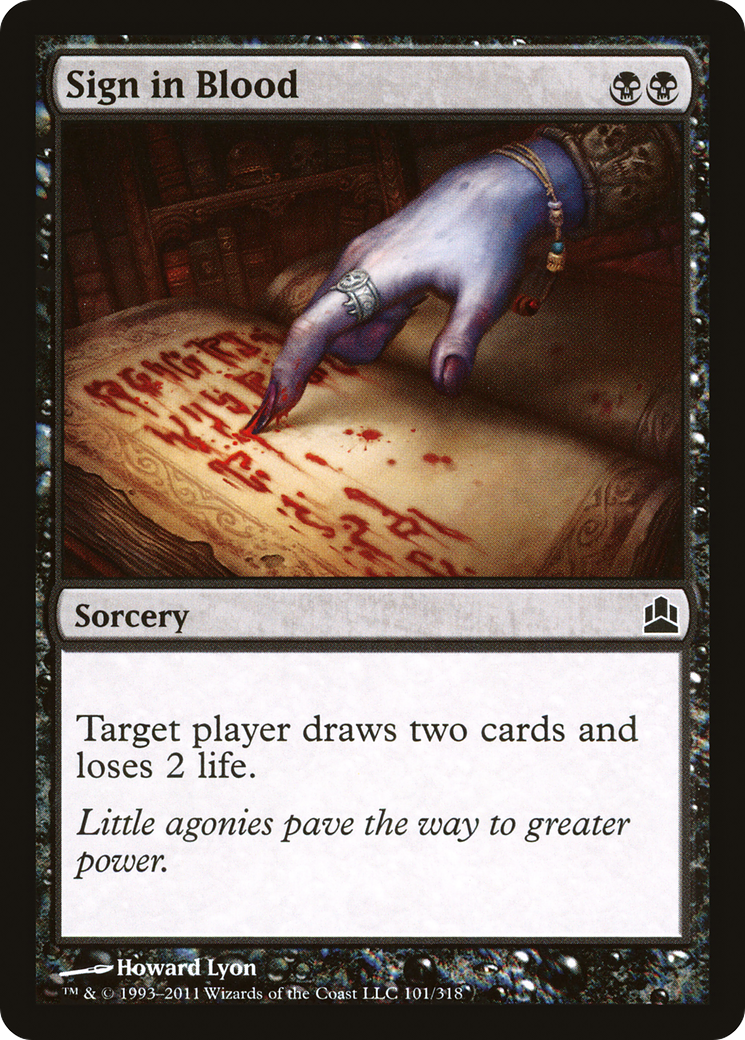 Sign in Blood (CMD-101)  - Commander 2011