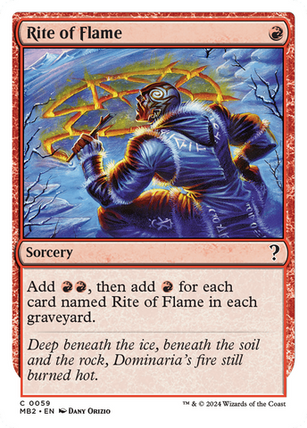 Rite of Flame (White Border) (MB2-059)  - Mystery Booster 2