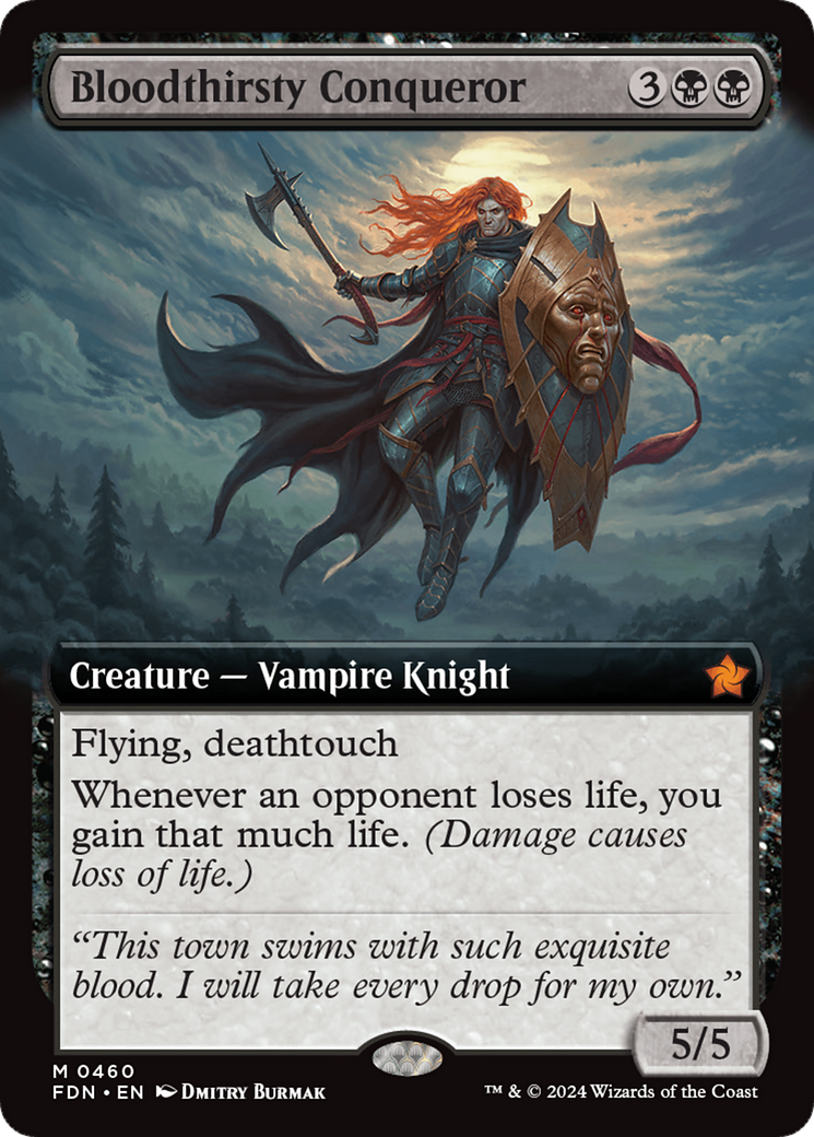 Bloodthirsty Conqueror (FDN-460)  Foil - Foundations: (Extended Art)