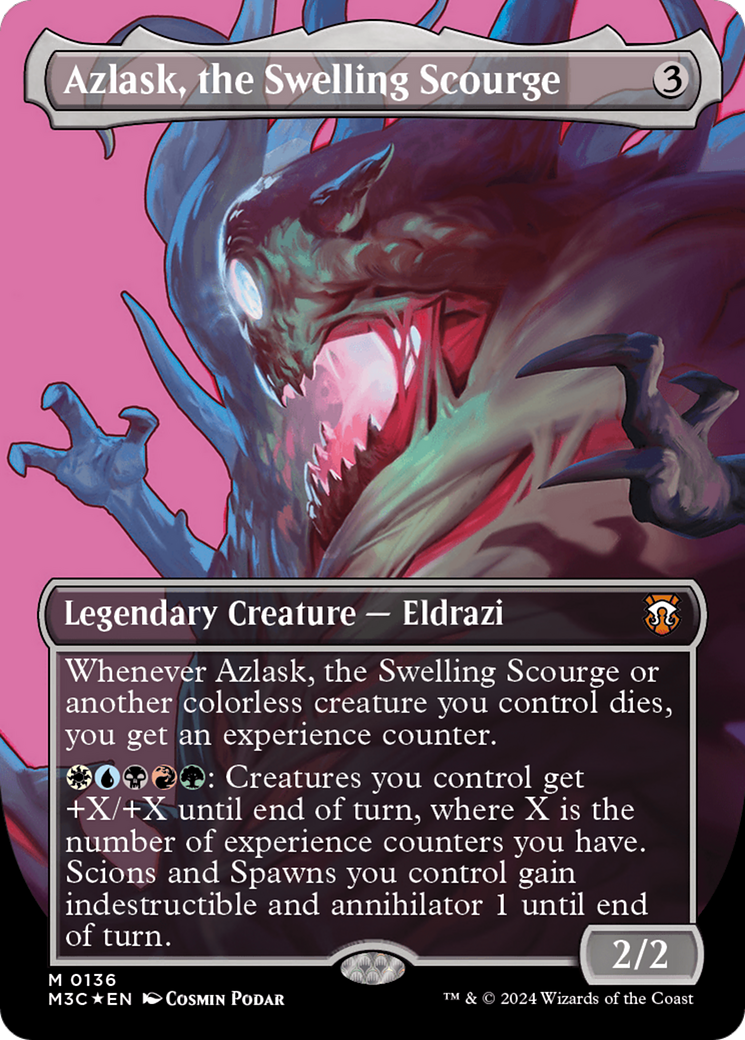 Azlask, the Swelling Scourge (Borderless) (Ripple Foil) (M3C-136)  Foil - Modern Horizons 3 Commander