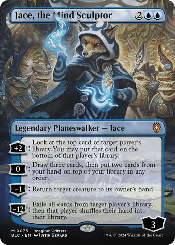 Jace, the Mind Sculptor (Borderless) (BLC-075)  - Bloomburrow Commander