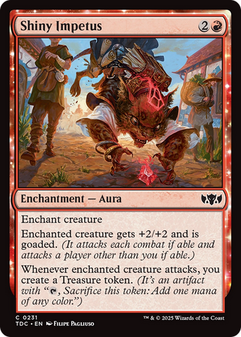 Shiny Impetus (TDC-231) - Commander: Tarkir: Dragonstorm: (enchantment)