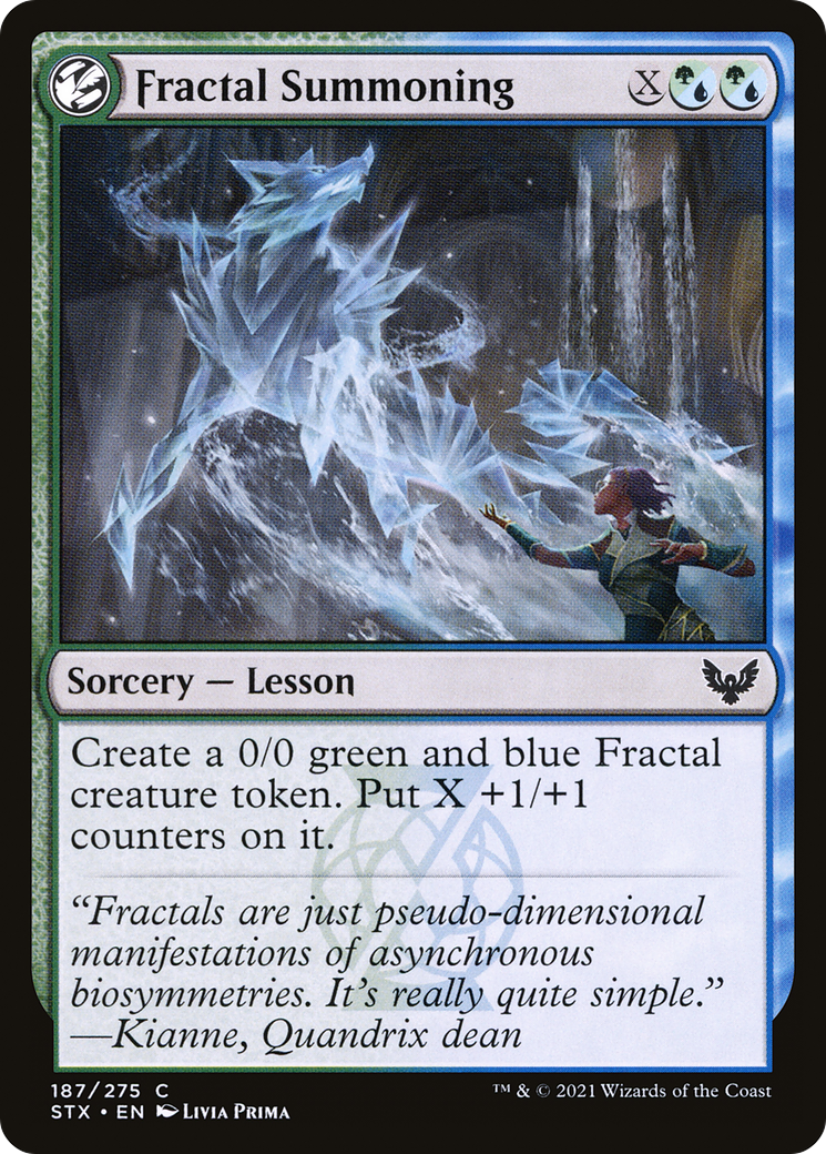 Fractal Summoning (STX-187)  - Strixhaven: School of Mages: (lesson)