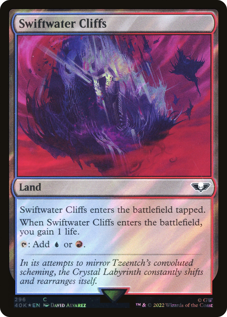 Swiftwater Cliffs (Surge Foil) (40K-296)  Foil - Warhammer 40,000 Commander