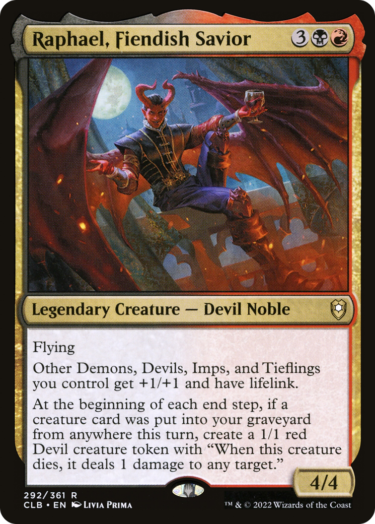 Raphael, Fiendish Savior (CLB-292)  - Commander Legends: Battle for Baldur's Gate