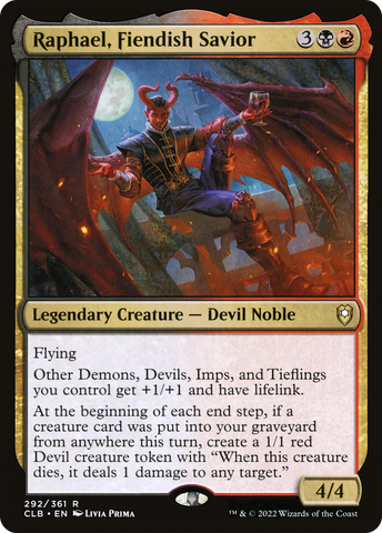 Raphael, Fiendish Savior (CLB-292)  - Commander Legends: Battle for Baldur's Gate