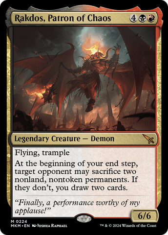 Rakdos, Patron of Chaos (MKM-224)  Foil - Murders at Karlov Manor