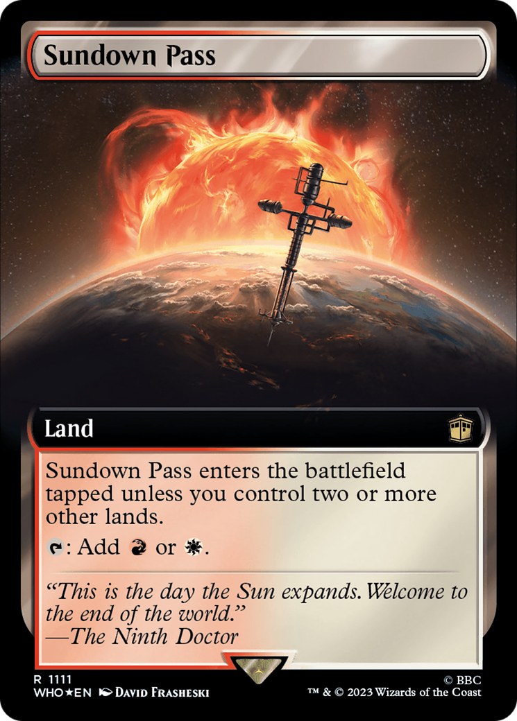 Sundown Pass (Extended Art) (Surge Foil) (WHO-1111)  Foil - Doctor Who: (Extended Art)