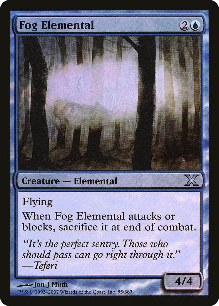 Fog Elemental (10E-85★)  Foil - Tenth Edition