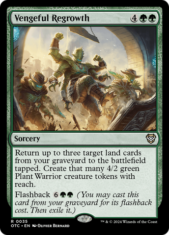 Vengeful Regrowth (OTC-035)  - Outlaws of Thunder Junction Commander