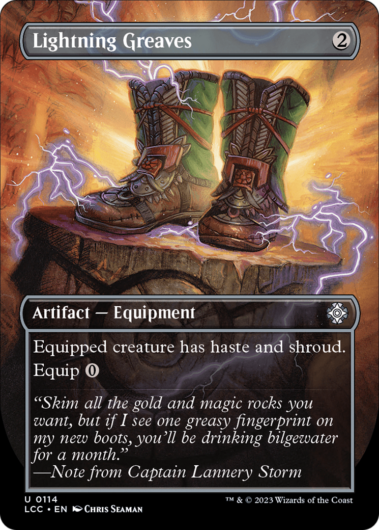 Lightning Greaves (Borderless) (LCC-114)  - The Lost Caverns of Ixalan Commander