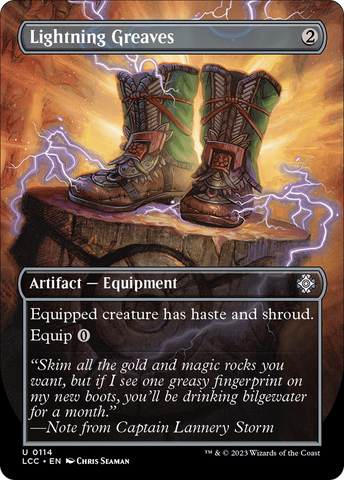 Lightning Greaves (Borderless) (LCC-114)  Foil - The Lost Caverns of Ixalan Commander