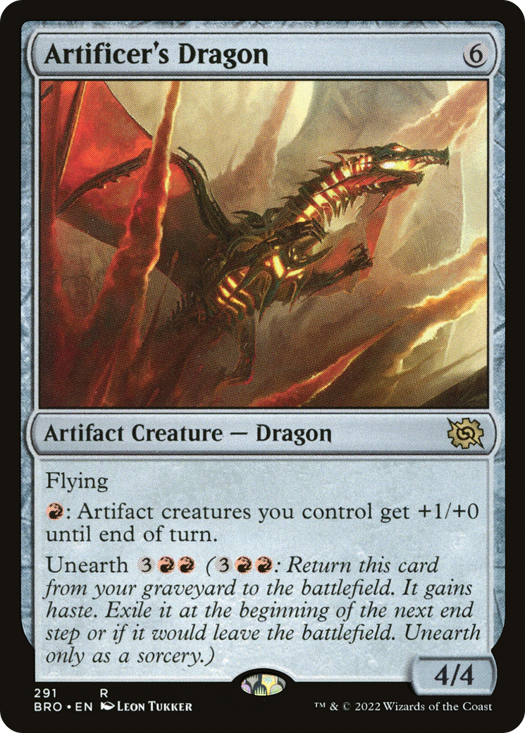 Artificer's Dragon (BRO-291)  Foil - The Brothers' War