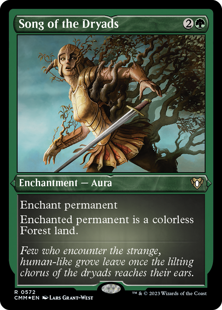 Song of the Dryads (CMM-572)  Etched Foil - Commander Masters