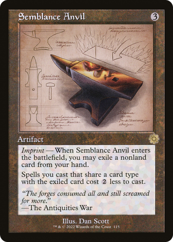 Semblance Anvil (Schematic) (BRR-115)  - The Brothers' War Retro Artifacts