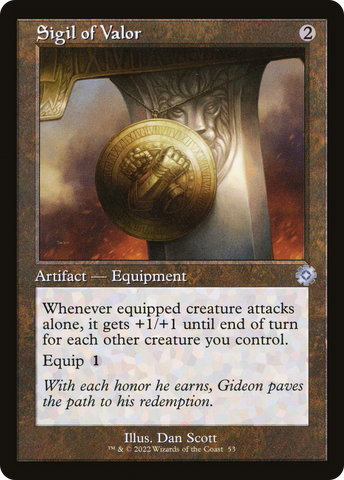 Sigil of Valor (BRR-053)  Foil - The Brothers' War Retro Artifacts