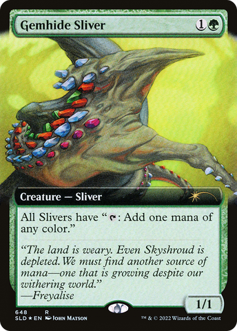 Gemhide Sliver (Extended Art) (SLD-648)  Foil - Secret Lair Drop: (Extended Art)