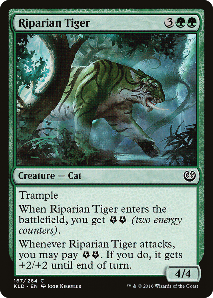Riparian Tiger (KLD-167)  Foil - Kaladesh