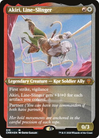 Akiri, Line-Slinger (Foil Etched) (CMR-515)  Foil - Commander Legends