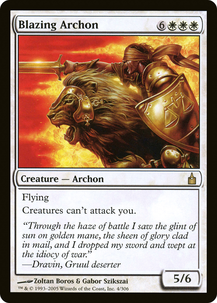 Blazing Archon (RAV-004)  Foil - Ravnica: City of Guilds