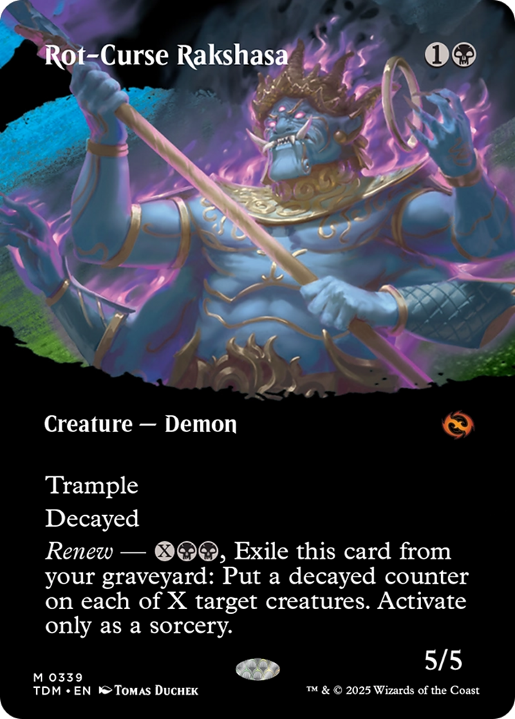 Rot-Curse Rakshasa (Borderless) (TDM-339)  - Tarkir: Dragonstorm: (Showcase)