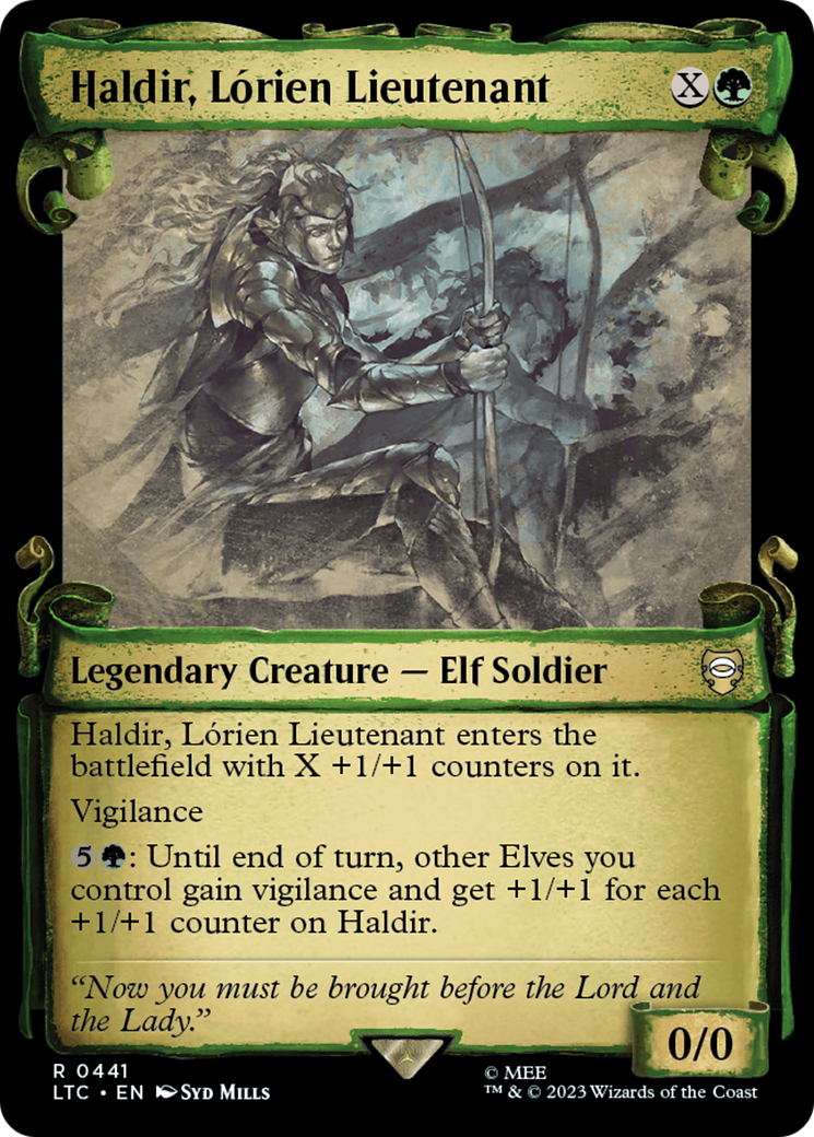 Haldir, Lorien Lieutenant (Showcase Scrolls) (LTC-441)  - Tales of Middle-earth Commander: (Showcase)