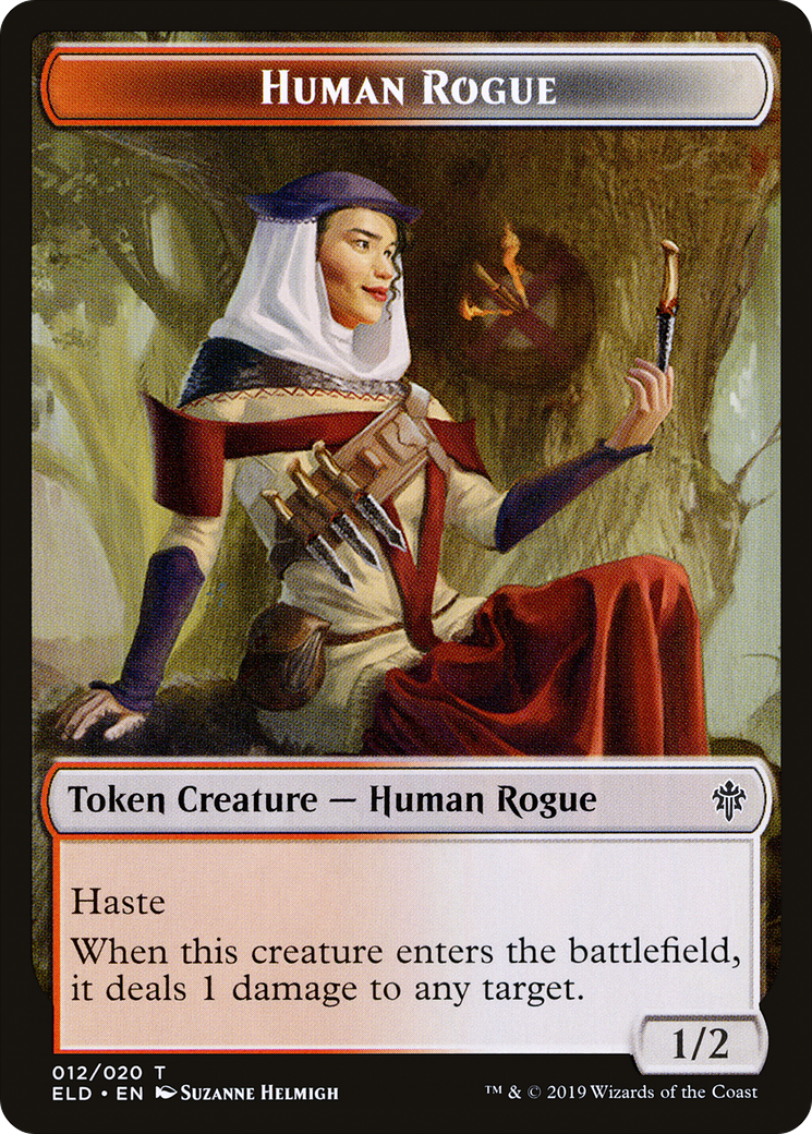 Human Rogue (TELD-012)  Foil - Throne of Eldraine Tokens
