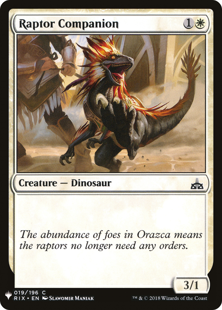 Raptor Companion (LIST-019)  - The List