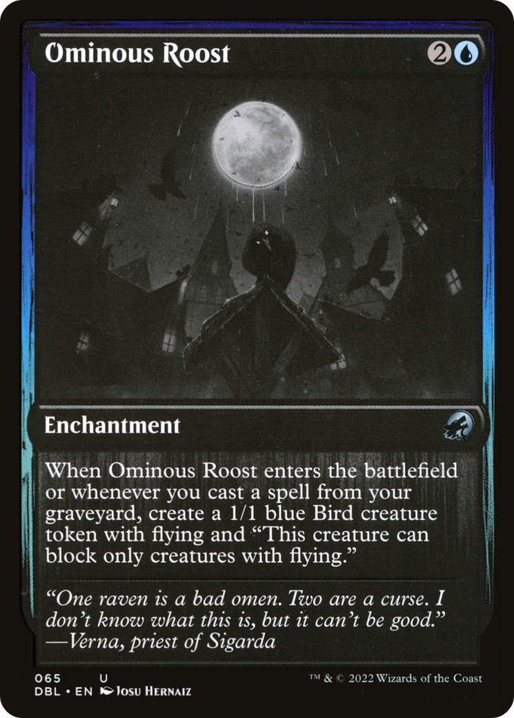 Ominous Roost (DBL-065)  Foil - Innistrad: Double Feature