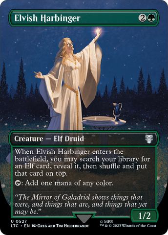 Elvish Harbinger (Borderless) (LTC-527)  Foil - Tales of Middle-earth Commander