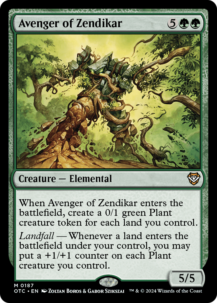 Avenger of Zendikar (OTC-187)  - Outlaws of Thunder Junction Commander