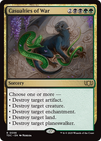 Casualties of War (TDC-098) - Commander: Tarkir: Dragonstorm