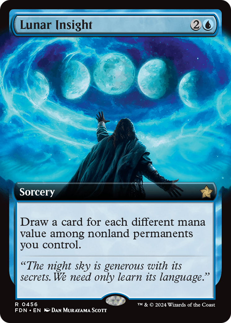Lunar Insight (Extended Art) (FDN-456)  Foil - Foundations: (Extended Art)