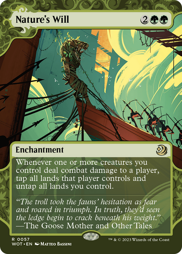 Nature's Will (WOT-057)  Foil - Wilds of Eldraine: Enchanting Tales: (Showcase) (Borderless)