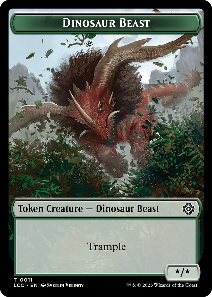 Dinosaur Beast (TLCC-011)  Foil - The Lost Caverns of Ixalan Commander Tokens