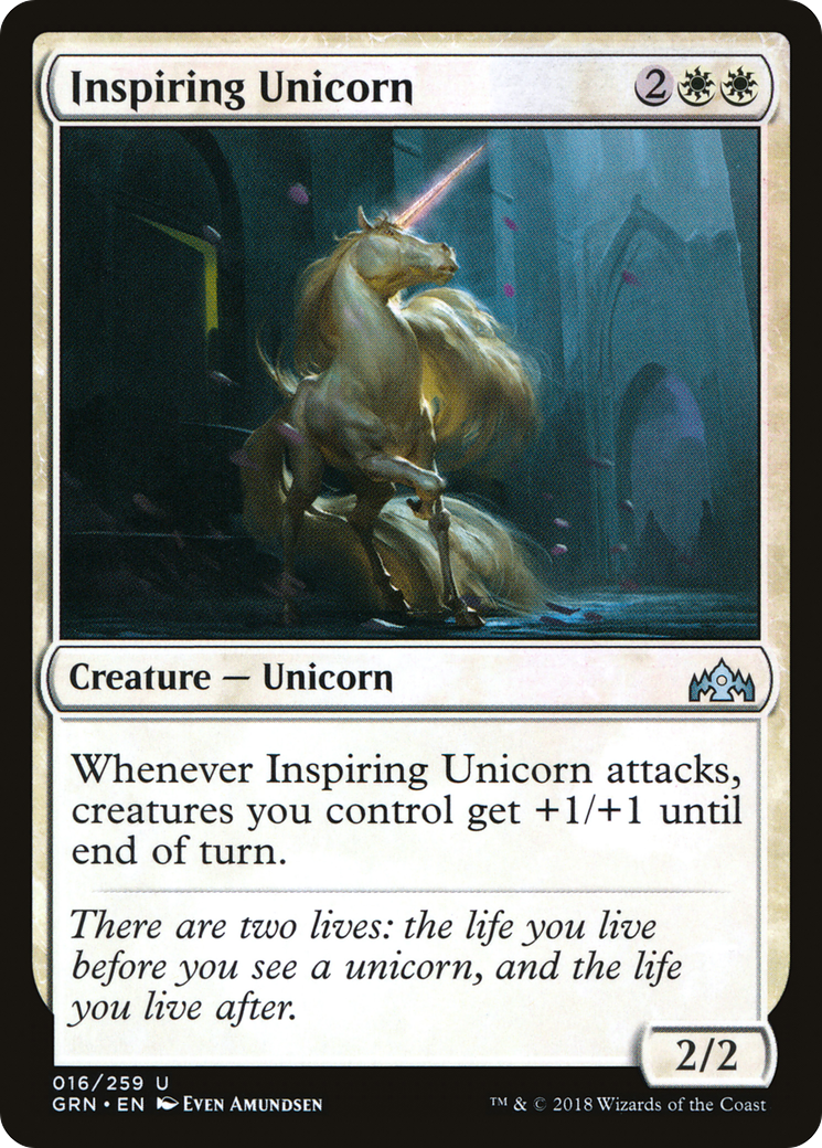 Inspiring Unicorn (GRN-016)  Foil - Guilds of Ravnica