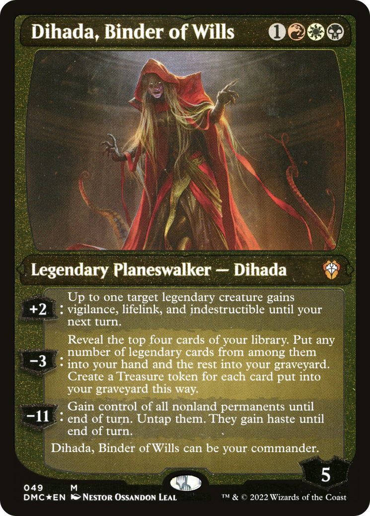 Dihada, Binder of Wills (DMC-049)  Etched Foil - Dominaria United Commander