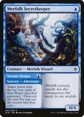Merfolk Secretkeeper (ELD-053)  Foil - Throne of Eldraine