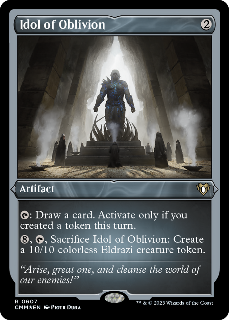 Idol of Oblivion (CMM-607)  Etched Foil - Commander Masters