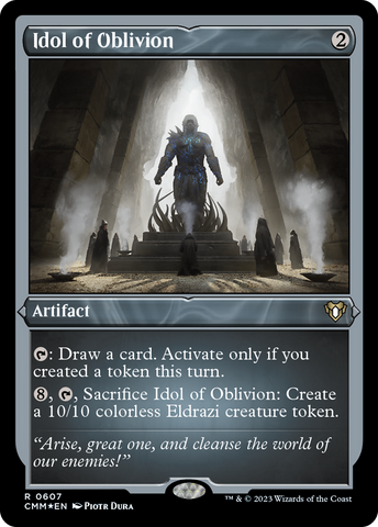 Idol of Oblivion (CMM-607)  Etched Foil - Commander Masters