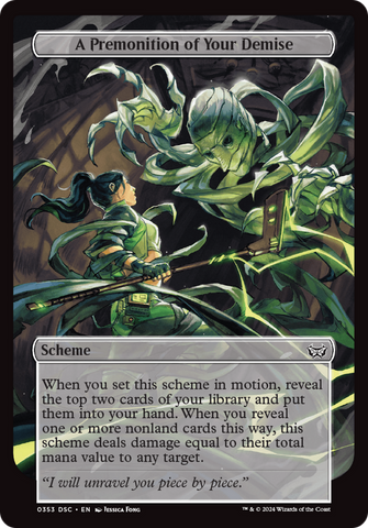 A Premonition of Your Demise (Full Art) (A:DSC-353)  - Duskmourn: House of Horror Commander
