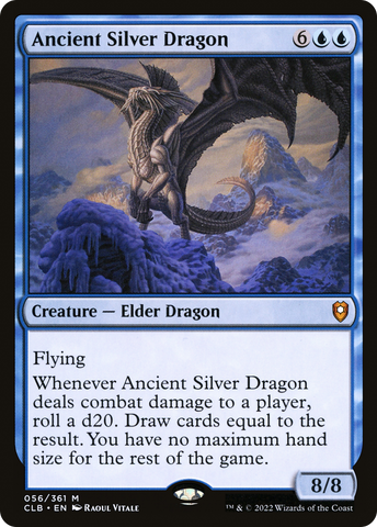 Ancient Silver Dragon (CLB-056)  - Commander Legends: Battle for Baldur's Gate
