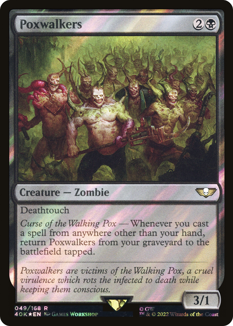 Poxwalkers (Surge Foil) (40K-049)  Foil - Warhammer 40,000 Commander