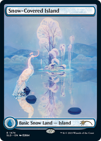 Snow-Covered Island (1474) (SLD-1474)  - Secret Lair Drop: (Full Art)