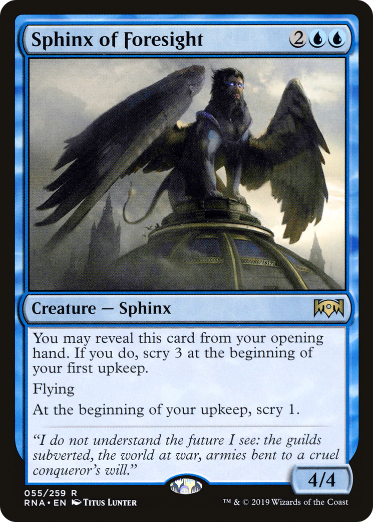Sphinx of Foresight (RNA-055)  - Ravnica Allegiance