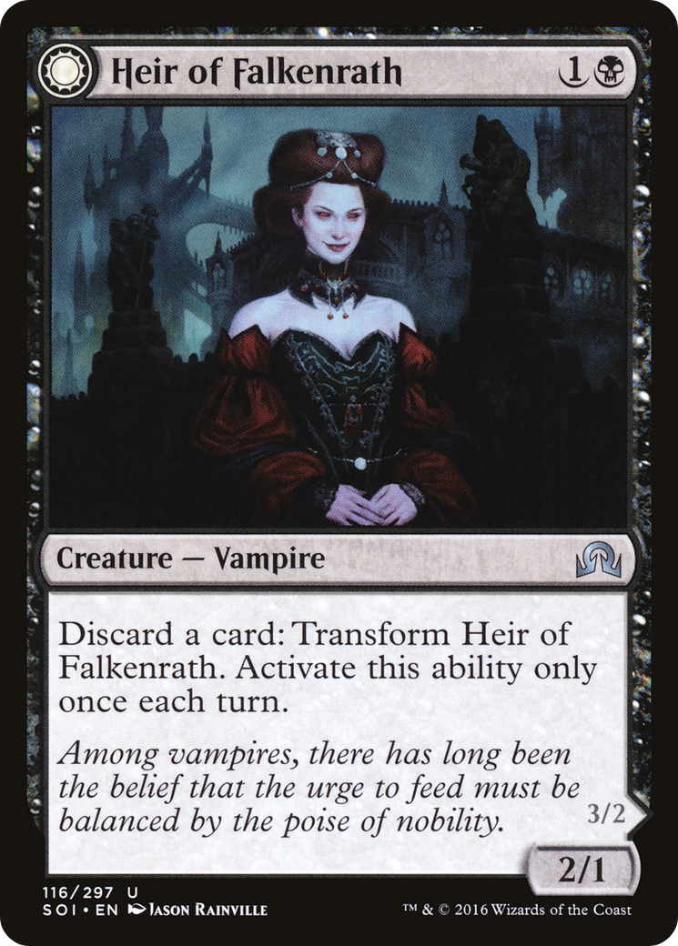 Heir of Falkenrath (SOI-116)  - Shadows over Innistrad: (Double Faced Transform)
