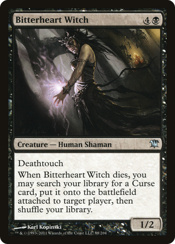 Bitterheart Witch (ISD-088)  Foil - Innistrad